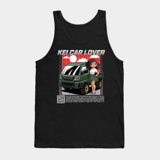 anime girl with green kei car Tank Top